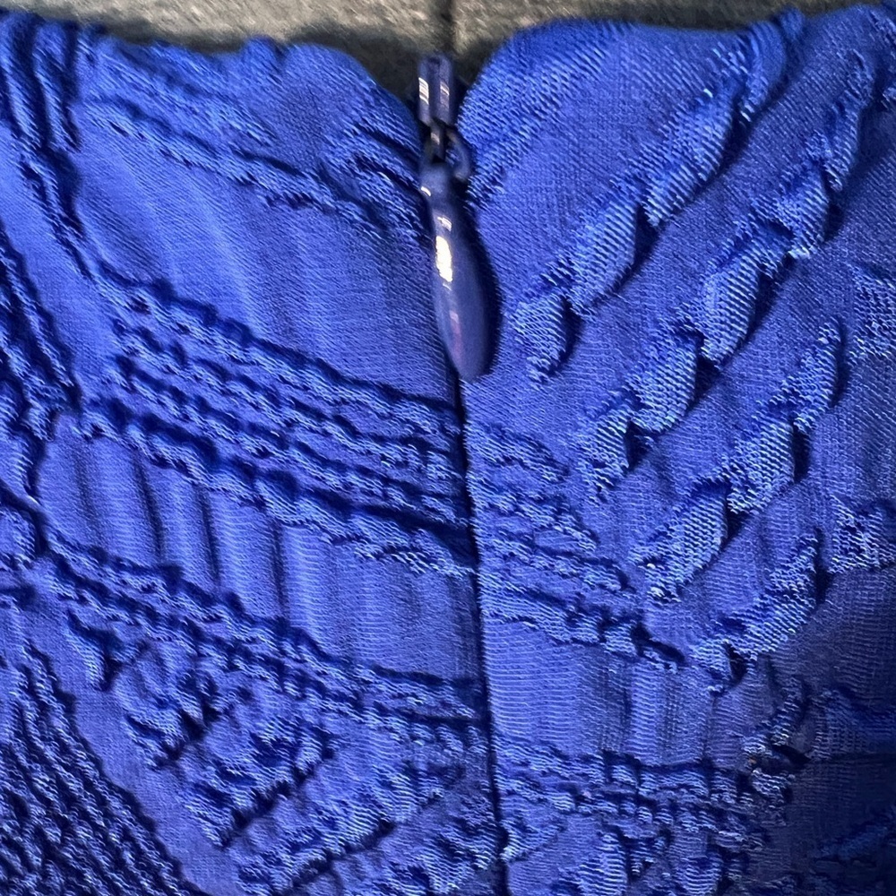 Joseph Ribkoff Royal Blue Textured Sheath Dress Cocktail Career Size 8 - Picture 10 of 16